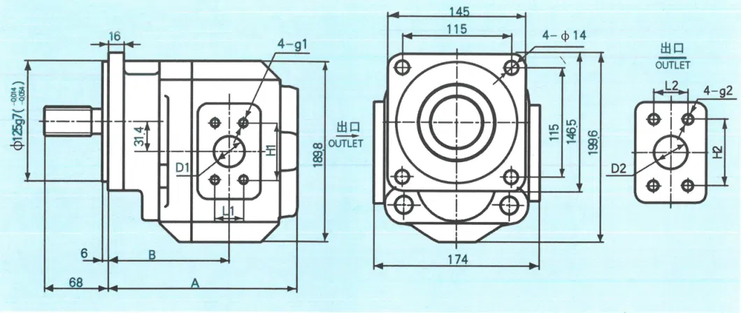 11c0318 Jhp3 High Pressure Fixed Displacement Working or Steering Hydraulic Gear Oil Pump for Liugong LG862 Wheel Loader of China Supplier